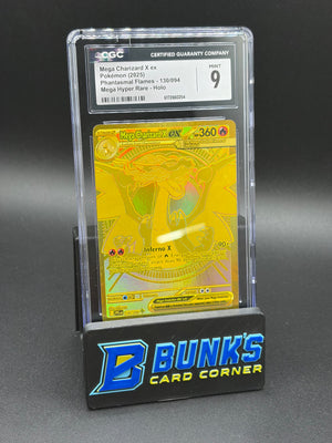 Mega Charizard X ex Mega Hyper Rare Phantasmal Flames CGC 9