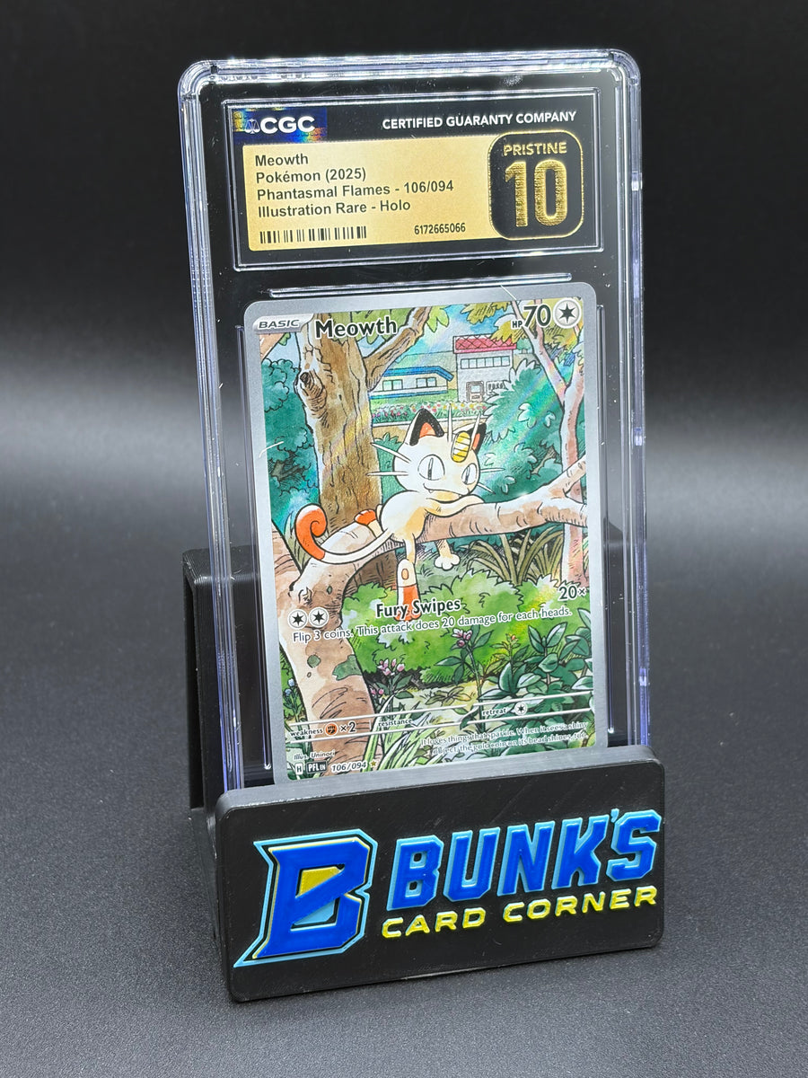 Meowth Illustration Rare Phantasmal Flames CGC PRISTINE 10