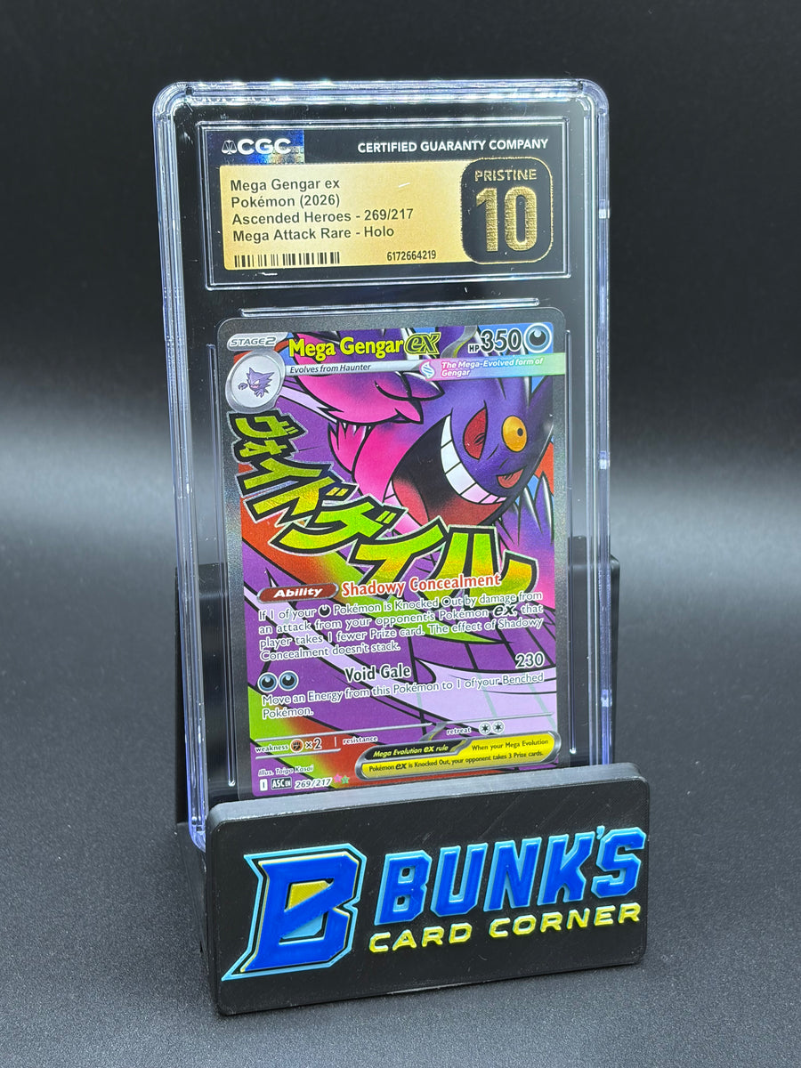 Mega Gengar Ex Mega Attack Rare Ascended Heroes CGC PRISTINE 10