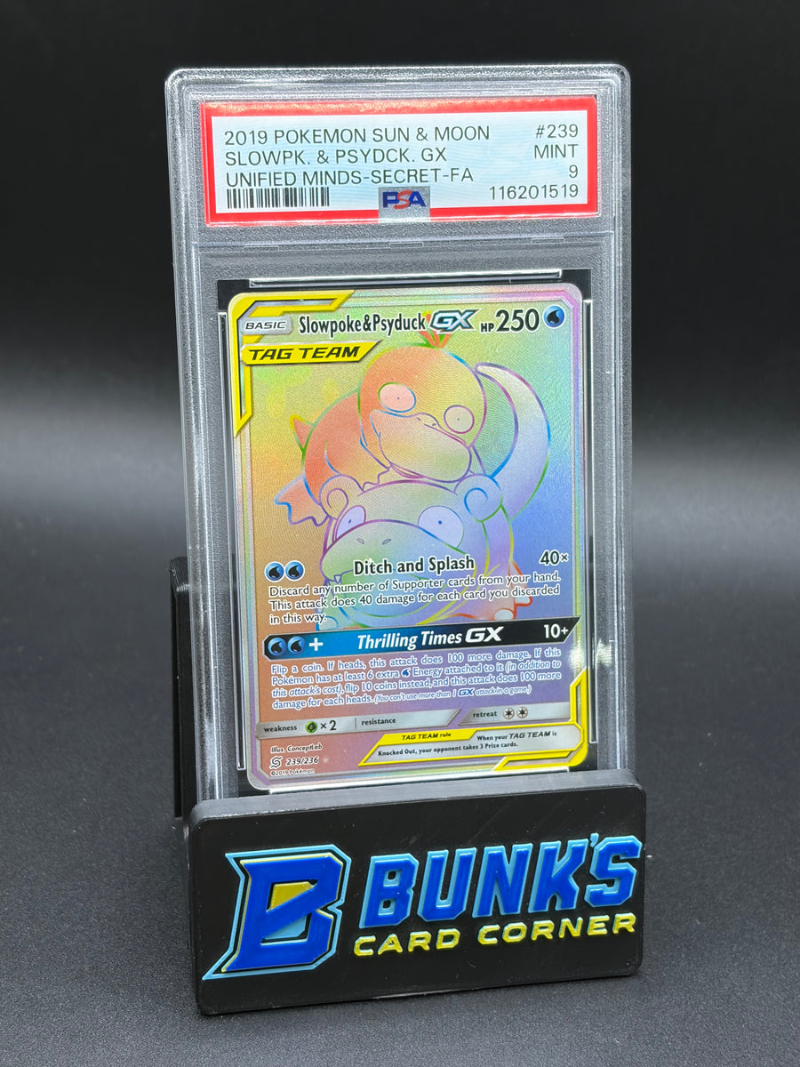 Slowpoke & Psyduck Gx Tag Team Unified Minds PSA 9