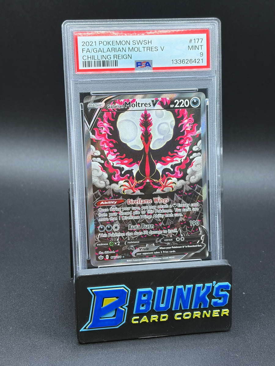 Galarian Moltres V Chiling Reign PSA 9