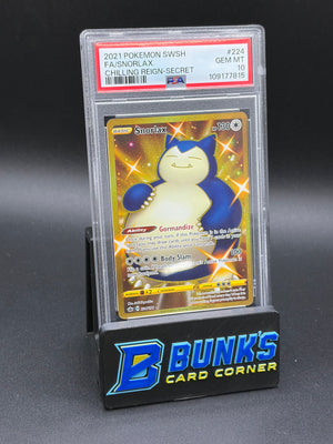 Snorlax Chilling Reign PSA 10