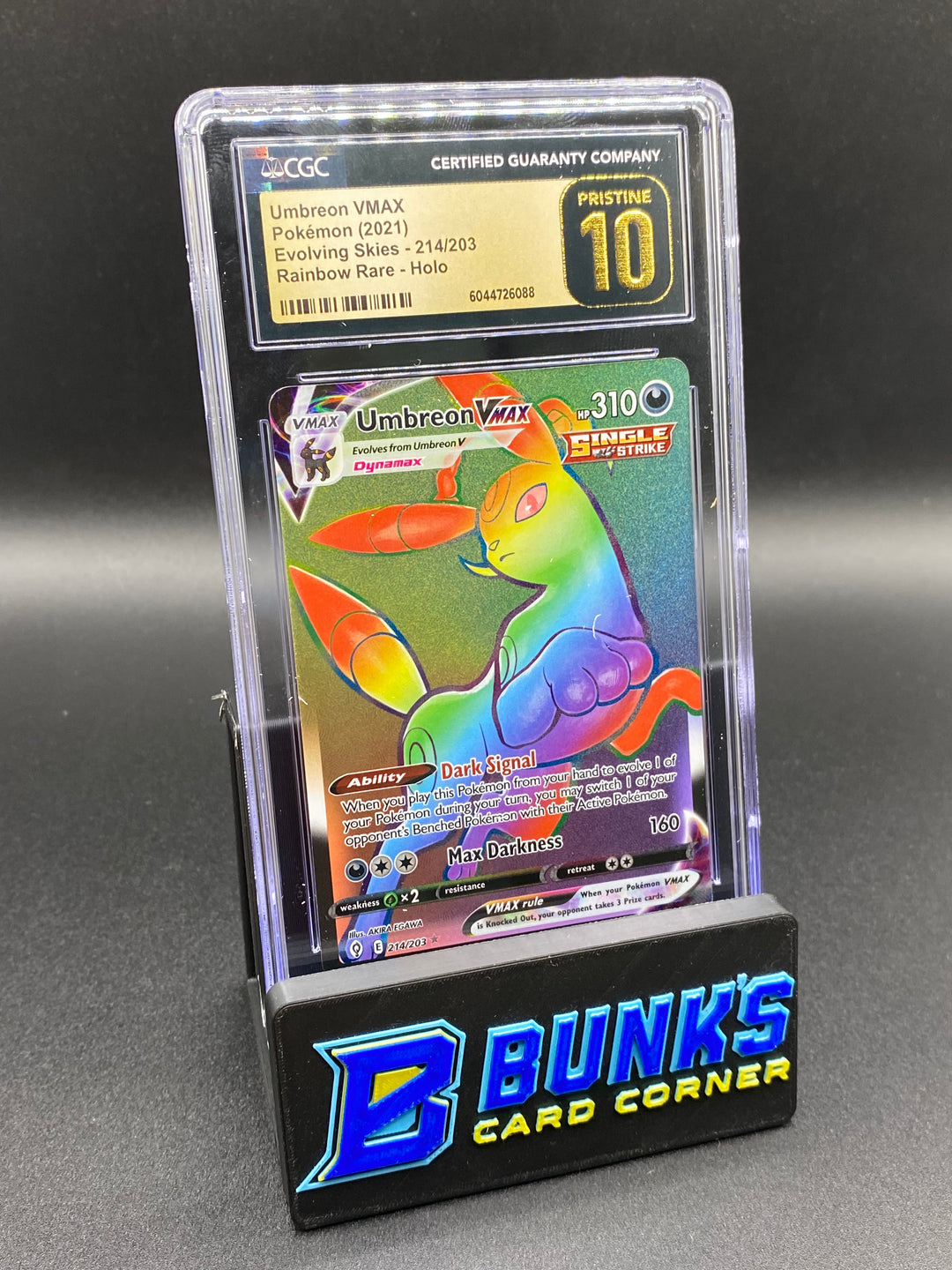 CGC PRISTINE 10 Umbreon Vmax Rainbow Rare Evolving Skies