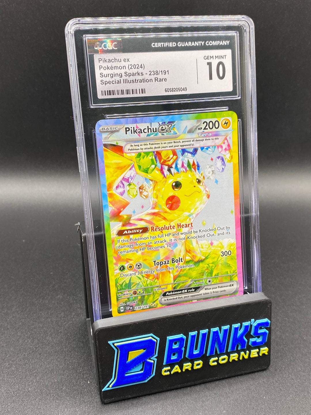 CGC 10 Pikachu Ex SIR Surging Sparks