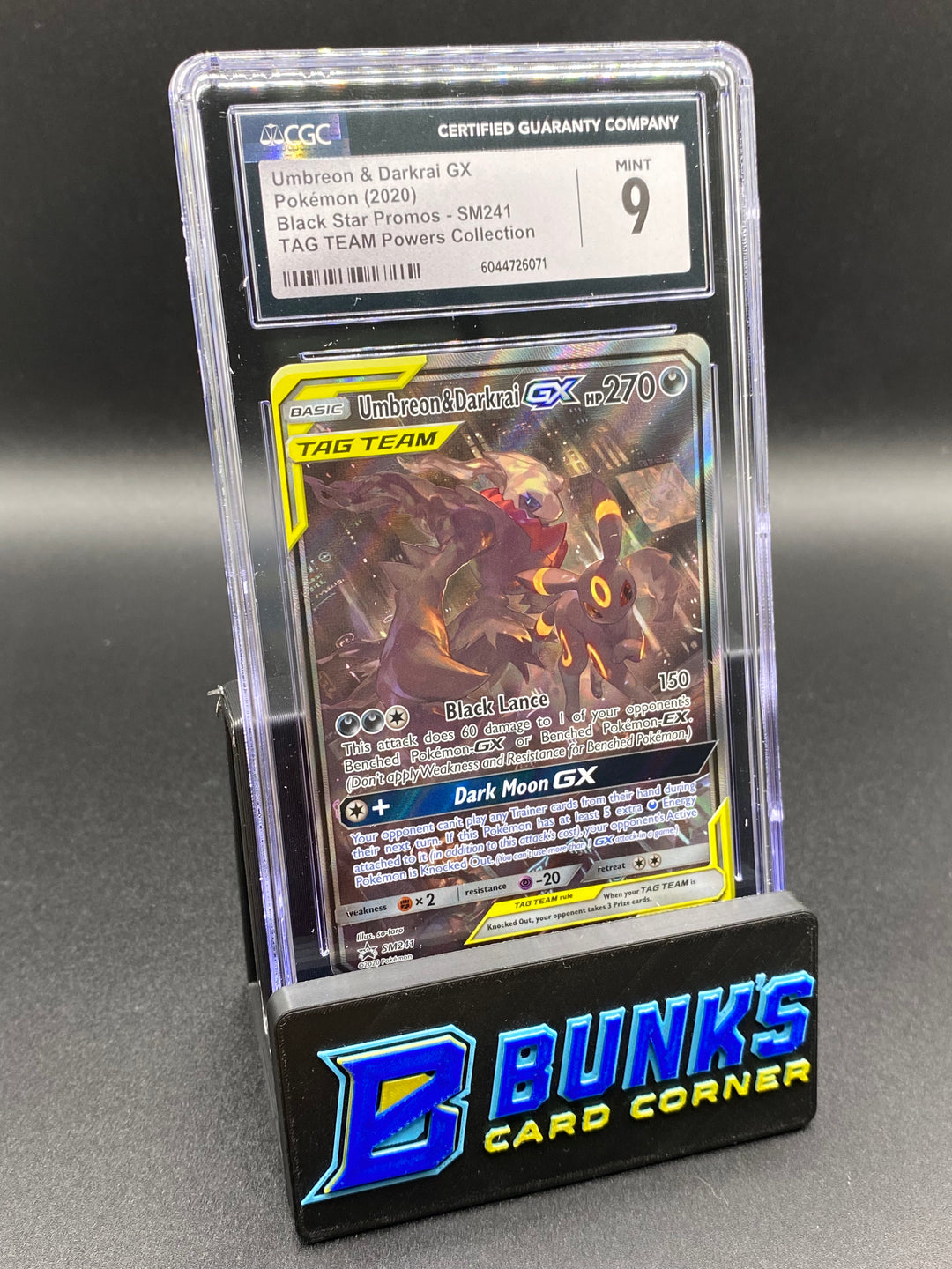 CGC 9 Umbreon & Darkrai Gx Tag Team Promo