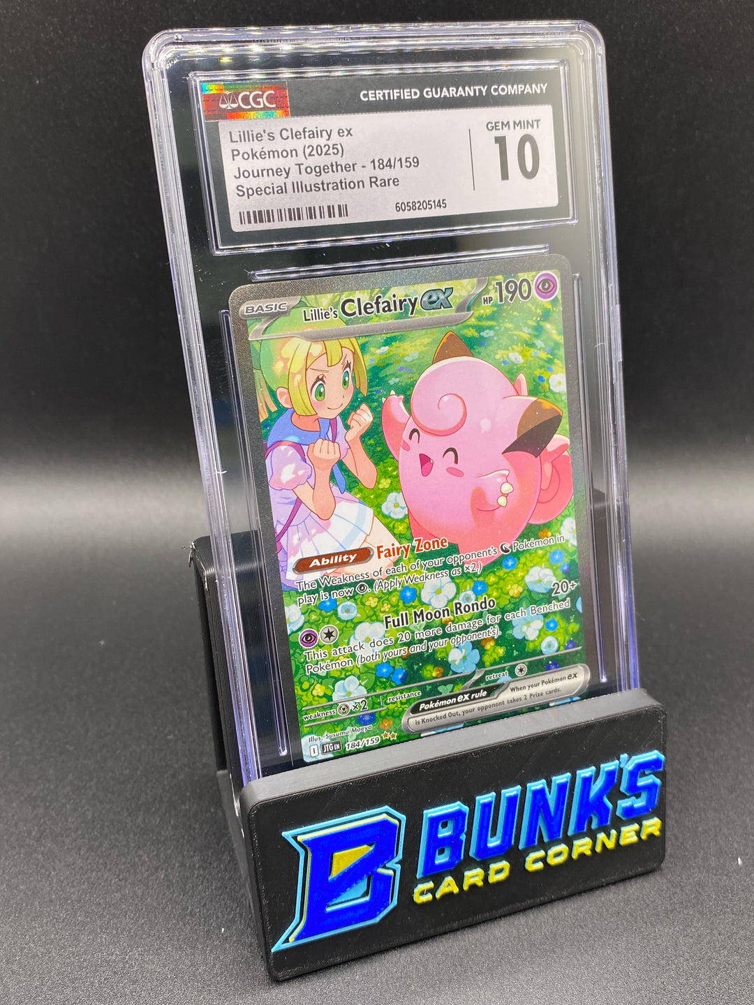 CGC 10 Lillie's Clefairy Ex SIR Journey Together