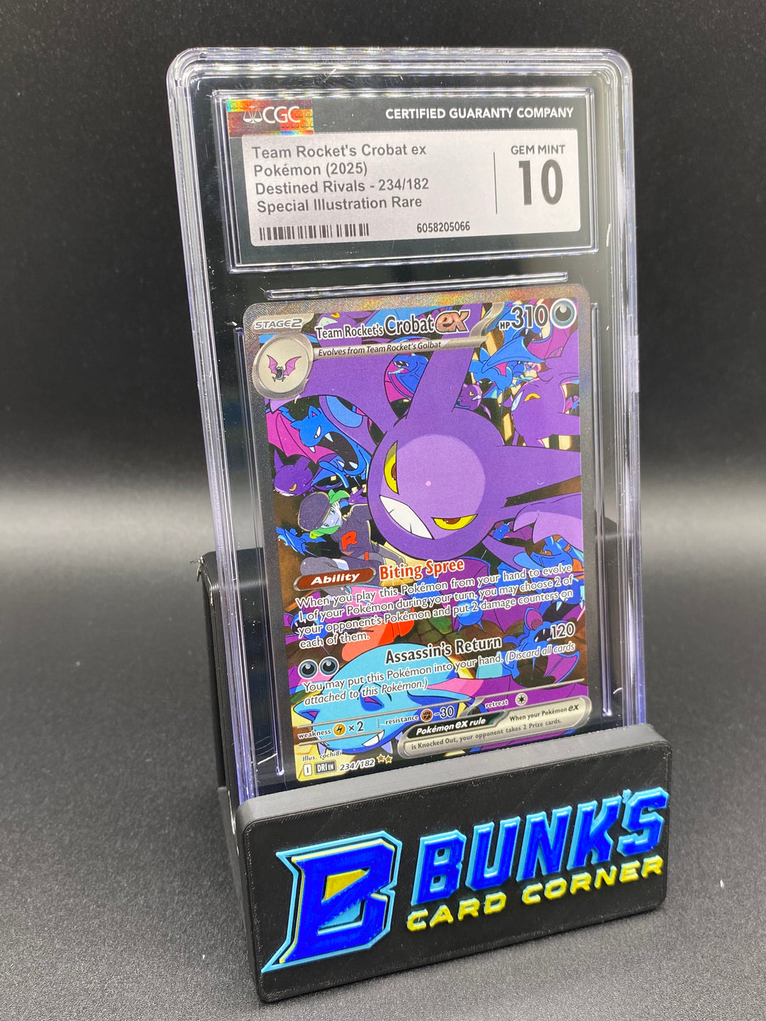 CGC 10 Team Rocket's Crobat Ex SIR Destined Rivals