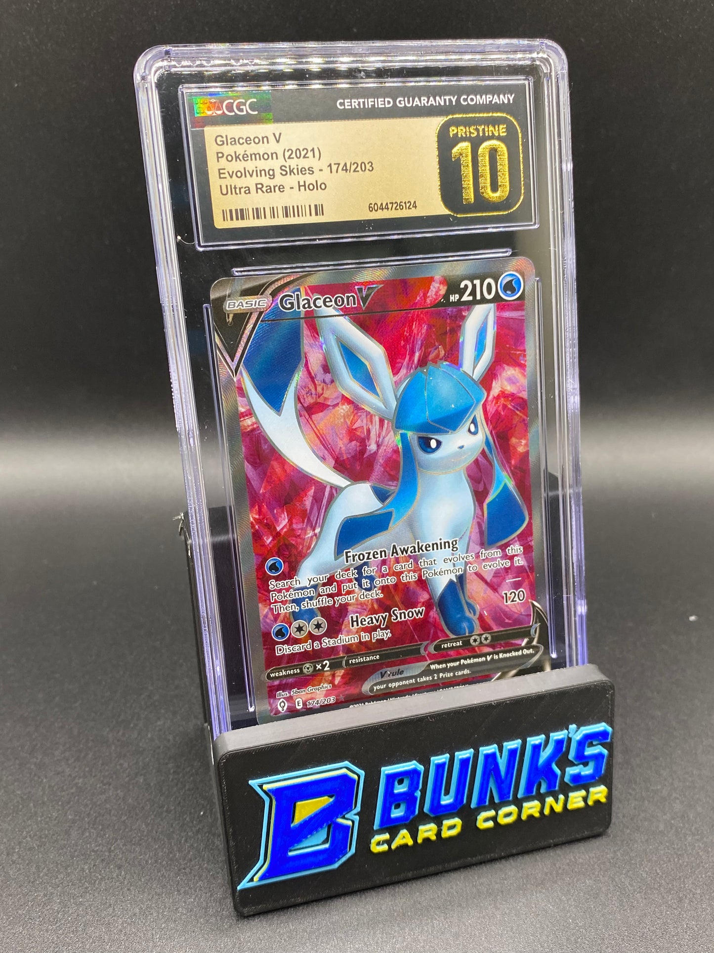 CGC PRISTINE 10 Glaceon V Ultra Rare Evolving Skies