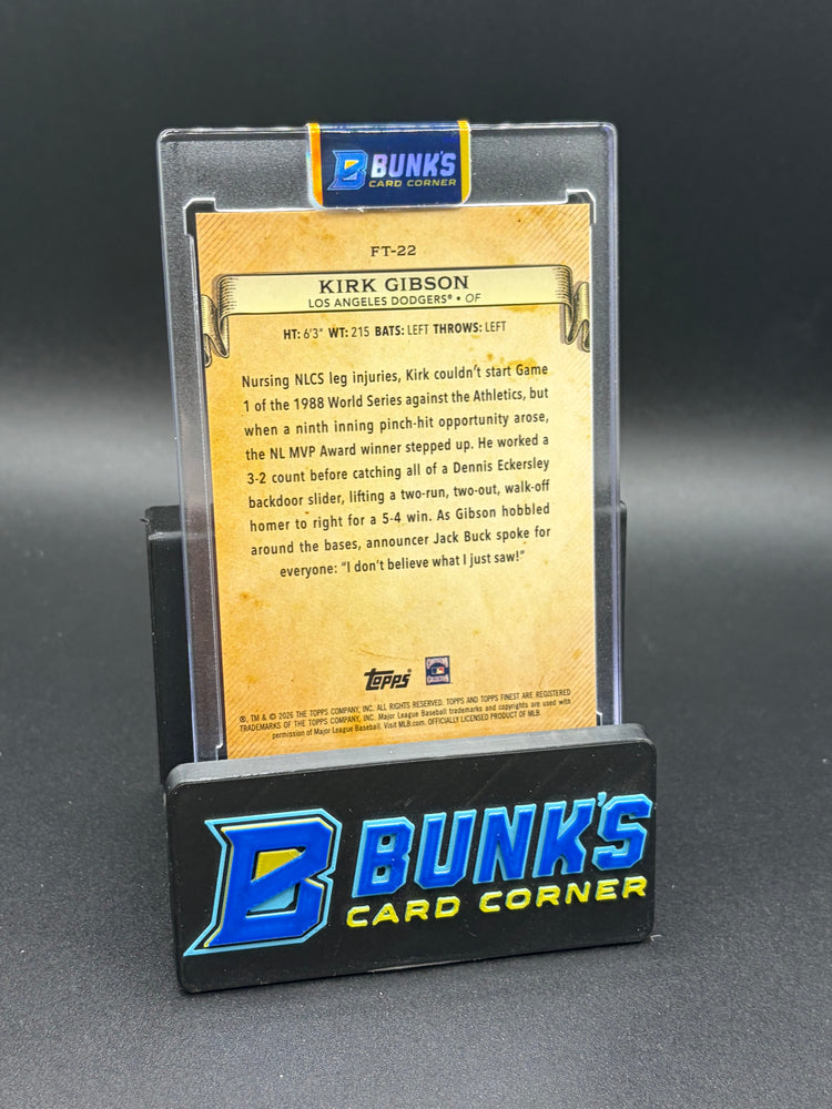 2026 Kirk Gibson Topps Finest Timelines 19/50