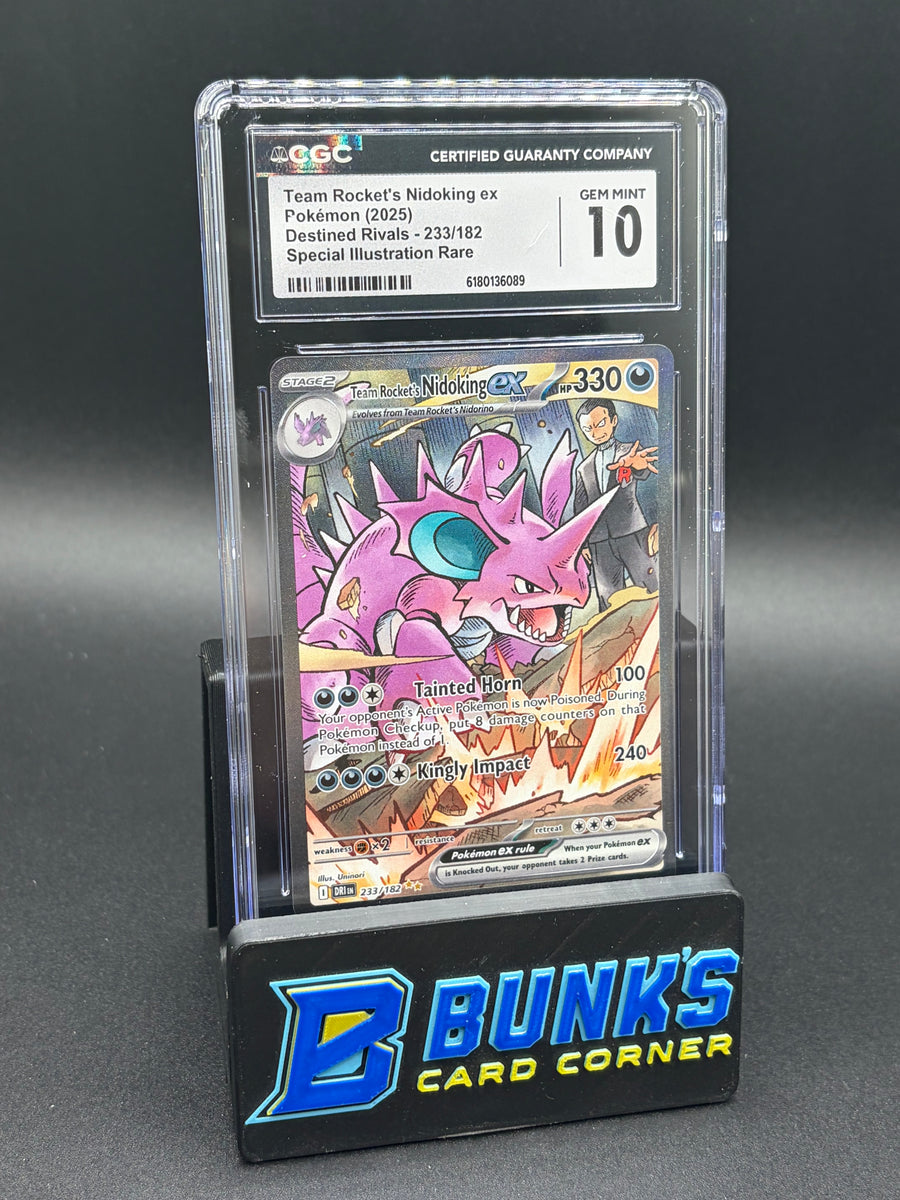 Team Rocket's Nidoking EX SIR Destined Rivals CGC 10