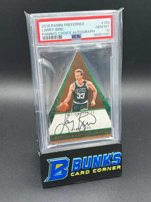 2016 Larry Bird Panini's Choice Auto PSA 10 28/35