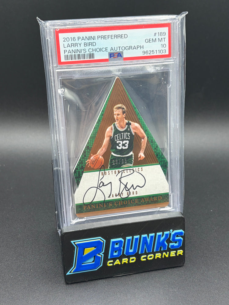 2016 Larry Bird Panini's Choice Auto PSA 10 28/35