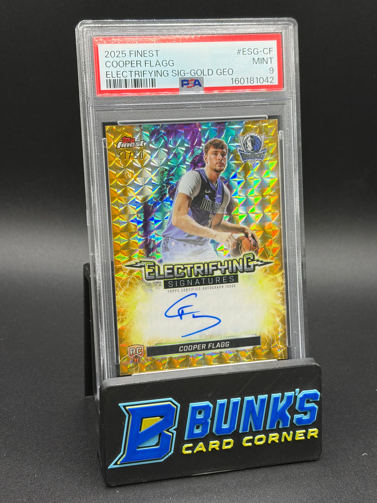 2025 Cooper Flagg Electrifying Sig Gold Geo PSA 9 RC