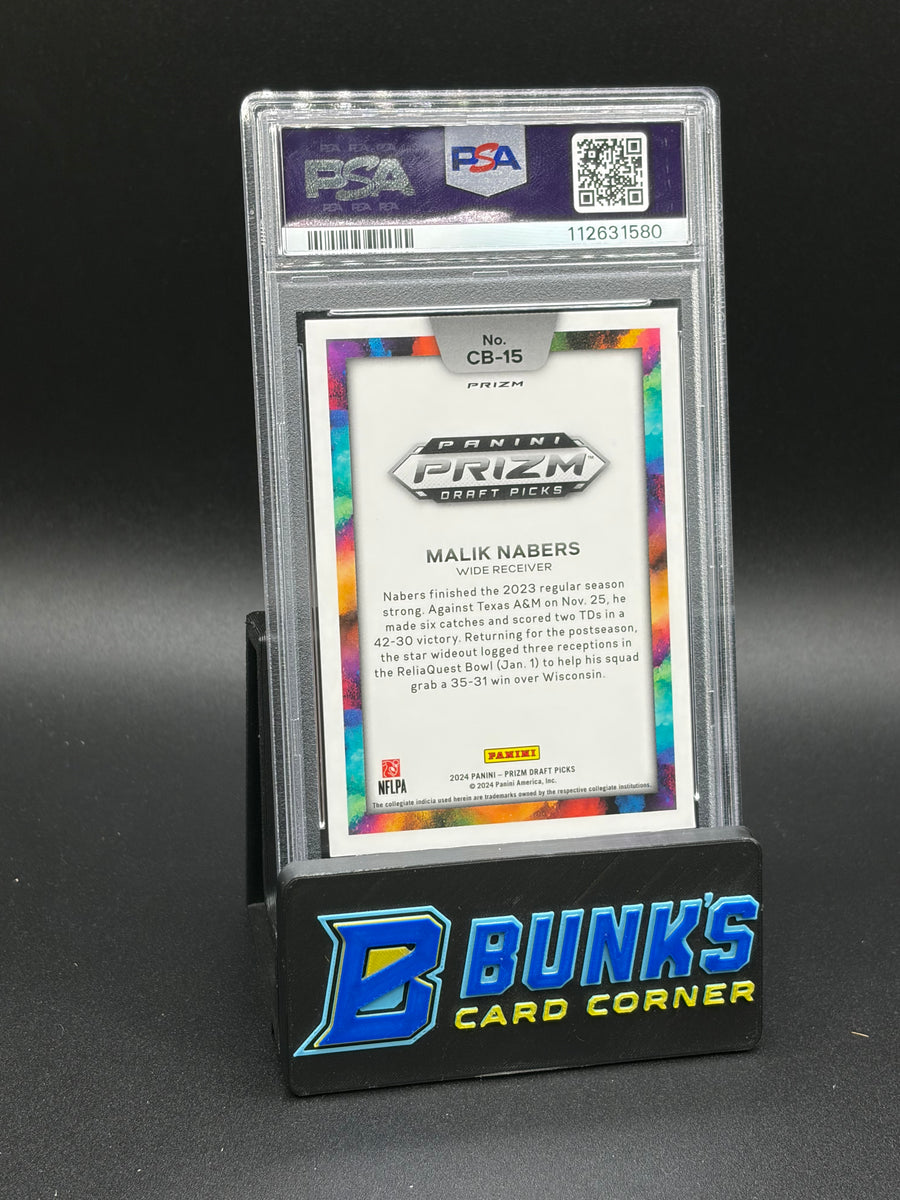 2024 Malik Nabers Black Color Blast Draft Picks PSA 9 RC