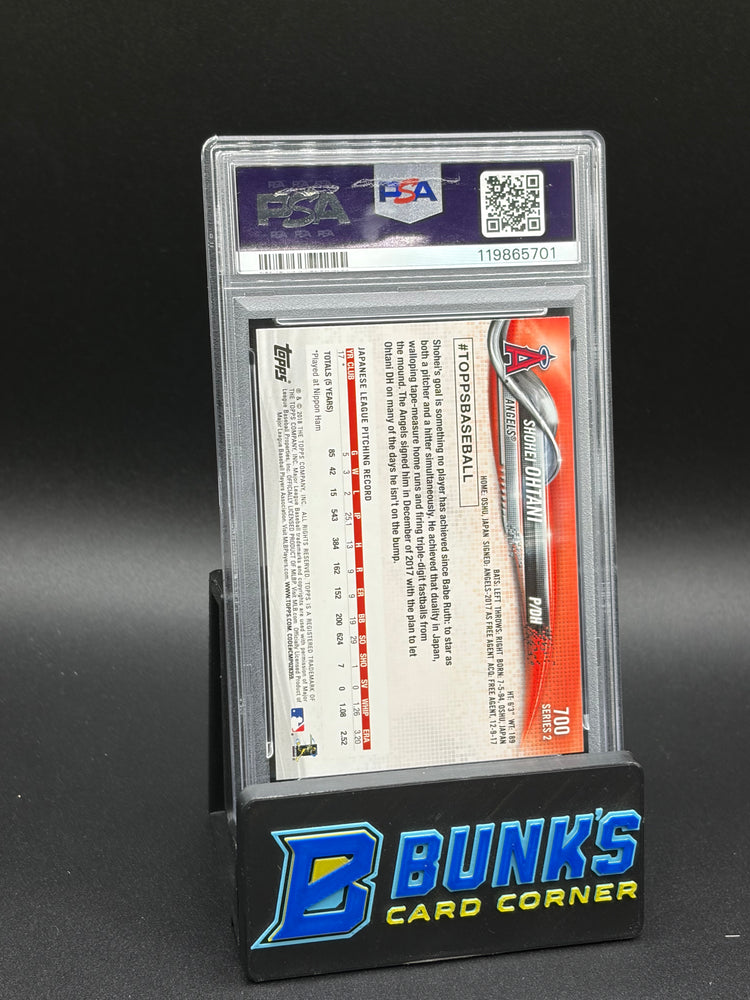 2018 Shohei Ohtani Pitching Topps PSA 8 RC