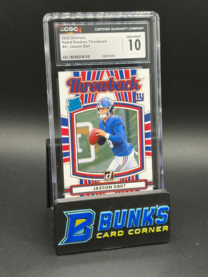 2025 Jaxson Dart Rated Rookie Throwbacks CGC 10