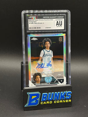 2023-24 Mikel Brown Jr Auto Overtime Elite CGC AU Auto 10