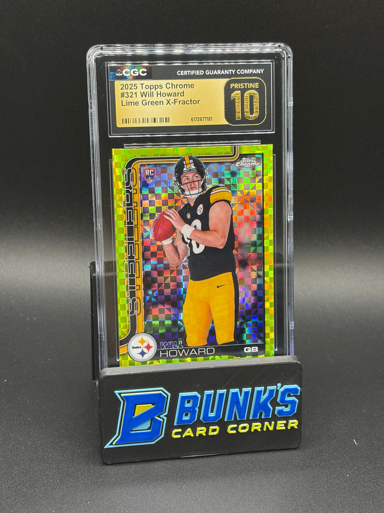 2025 Will Howard Lime Green XFractor CGC Pristine 10