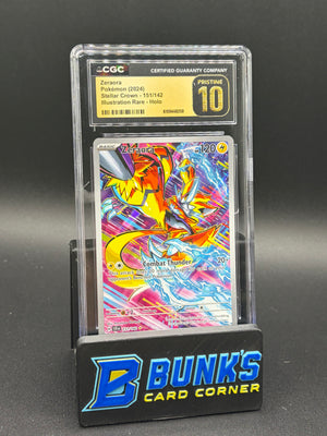 Zeraora Illustration Rare Stellar Crown CGC Pristine 10