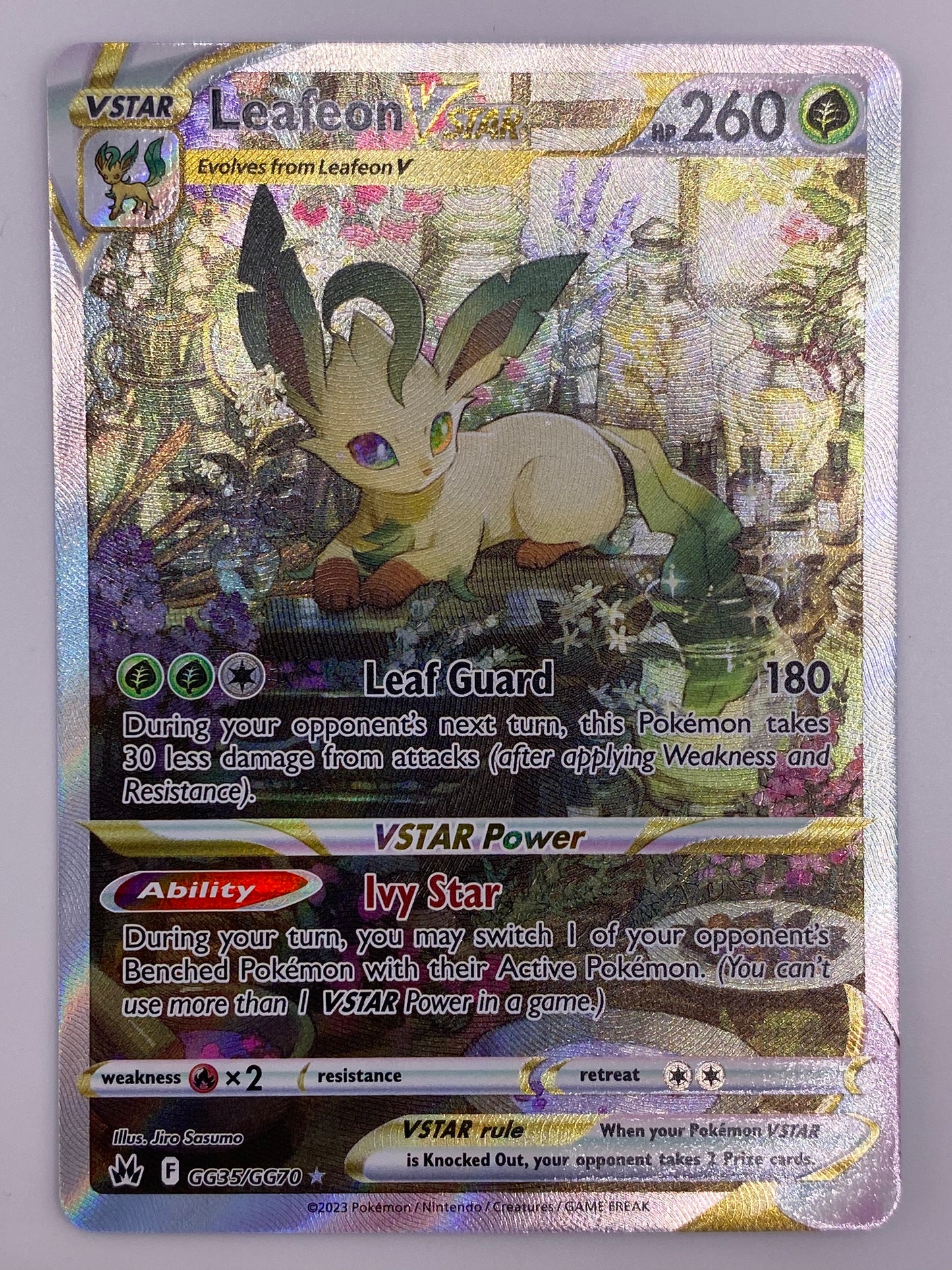Leafeon Vstar Galarian Gallery Crown Zenith NM