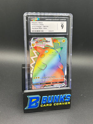 Pikachu VMAX Rainbow Rare Holo Vivid Voltage CGC 9