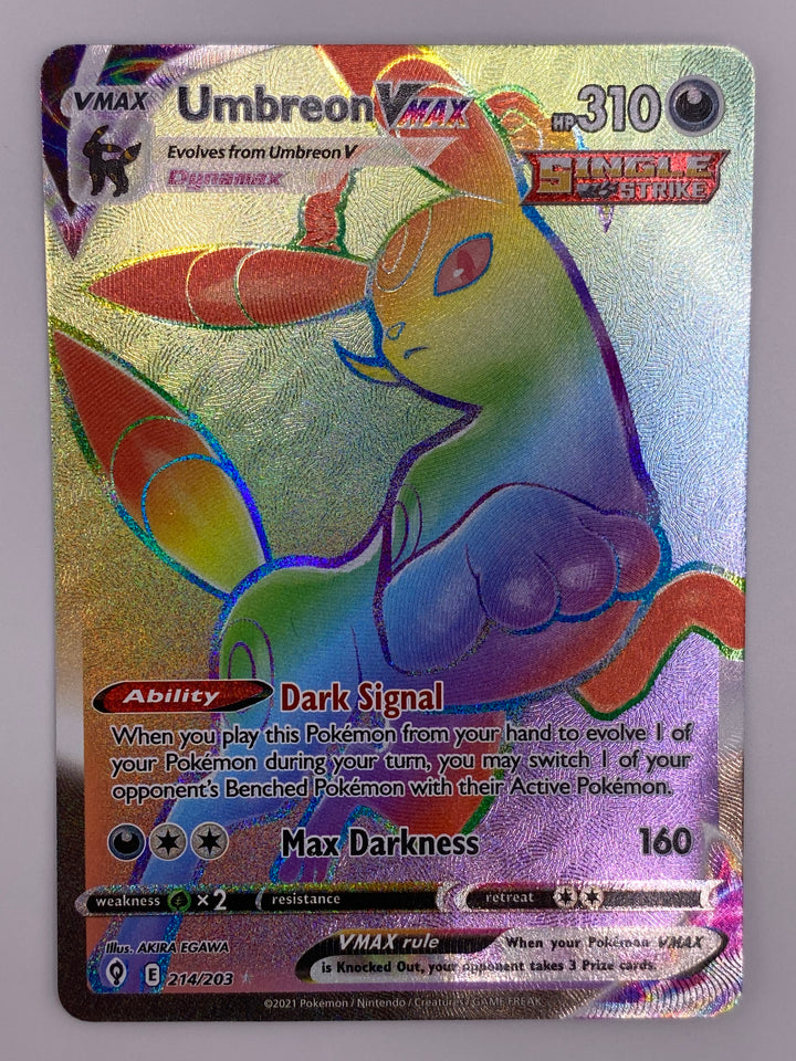 Umbreon Vmax Rainbow Rare Evolving Skies NM