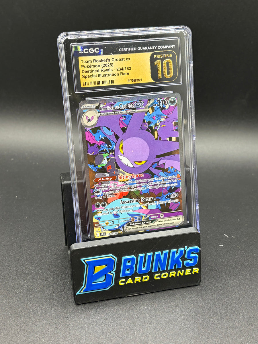 Team Rocket's Crobat EX SIR Destined Rivals CGC Pristine 10