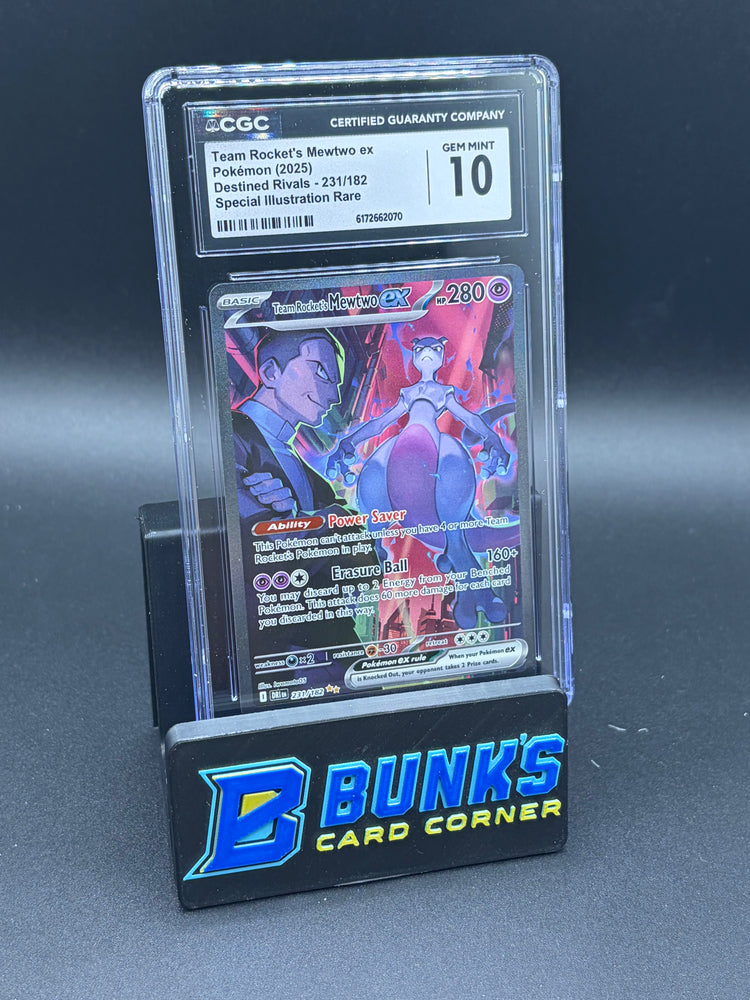 Team Rocket's Mewtwo EX SIR Destined Rivals CGC 10