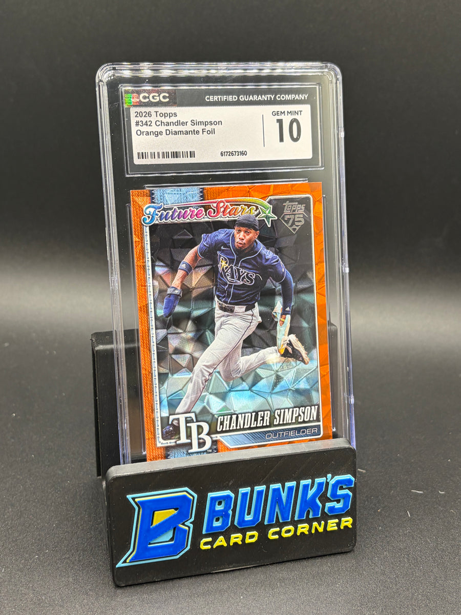2026 Chandler Simpson Orange Diamante Foil Topps CGC 10 13/25