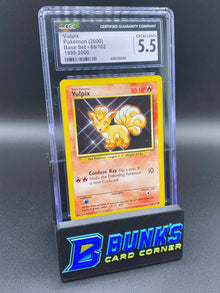 CGC 5.5 Vulpix Base Set (Corrected HP Rare)