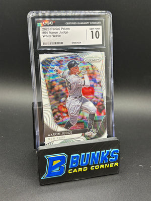 2020 Aaron Judge White Wave Prizm CGC 10
