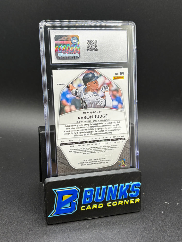 2020 Aaron Judge White Wave Prizm CGC 10
