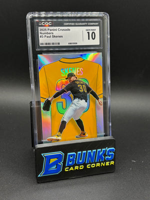 2025 Paul Skenes Numbers Panini Crusade CGC 10