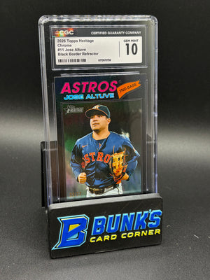 2026 Jose Altuve Black Border Refractor Chrome CGC 10 32/77