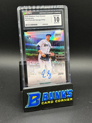 2022 George Kirby Auto Stadium Club CGC 10 Auto 10 RC