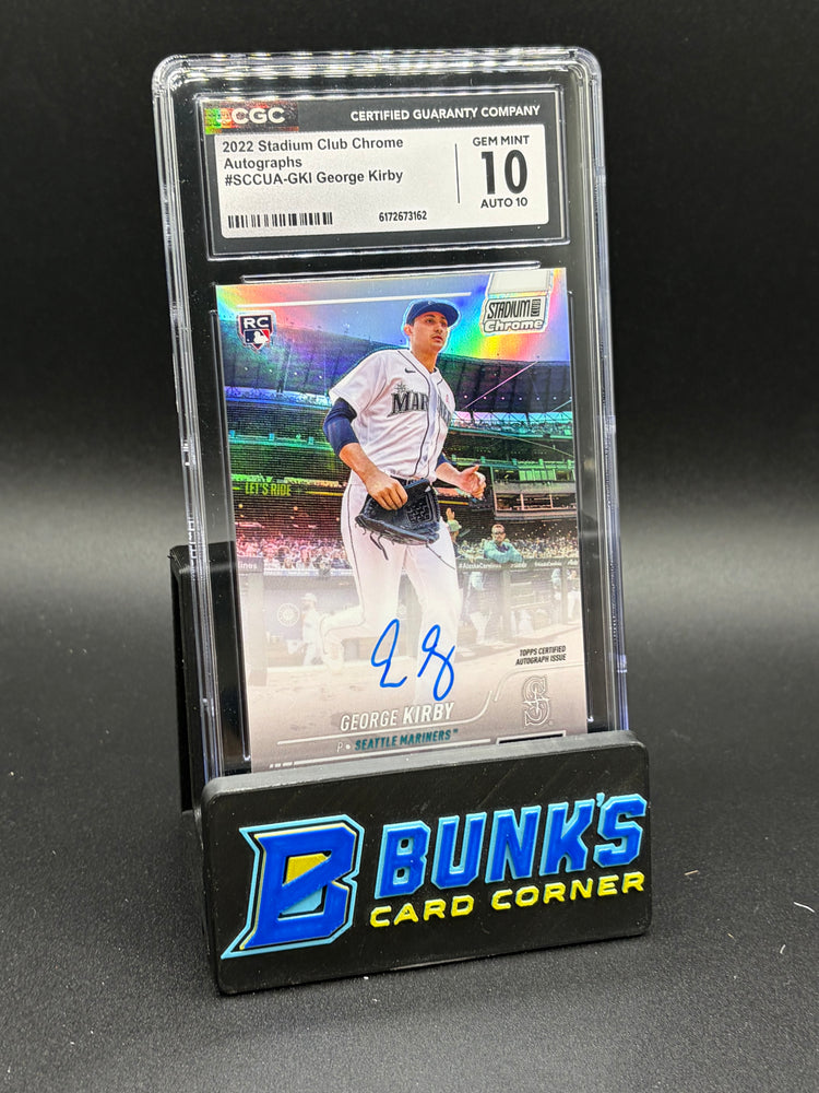 2022 George Kirby Auto Stadium Club CGC 10 Auto 10 RC