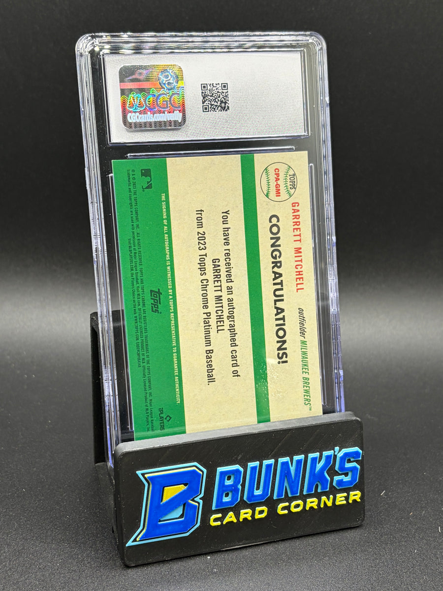 2023 Garrett Mitchell Aqua Refractor Auto Platinum Anniversary CGC AU Auto 10 41/150