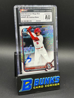 2022 Joshua Baez Auto Mega Box CGC AU Auto 10