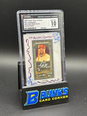 2025 Blake Dunn Green Frame Mini Auto CGC 10 Auto 10 29/50