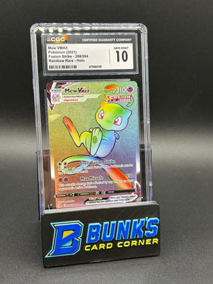 Mew VMAX Rainbow Rare Fusion Strike CGC 10