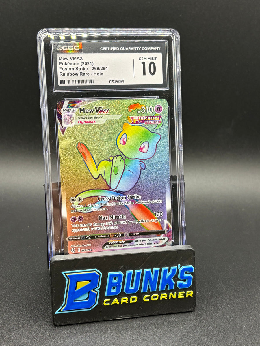 Mew VMAX Rainbow Rare Fusion Strike CGC 10