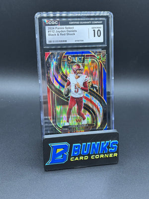 2024 Jayden Daniels Black & Red Shock Select CGC 10 RC
