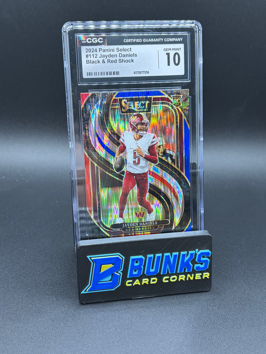 2024 Jayden Daniels Black & Red Shock Select CGC 10 RC
