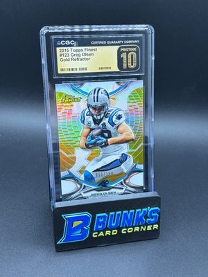 2015 Greg Olsen Gold Refractor Topps Finest CGC Pristine 10 55/150