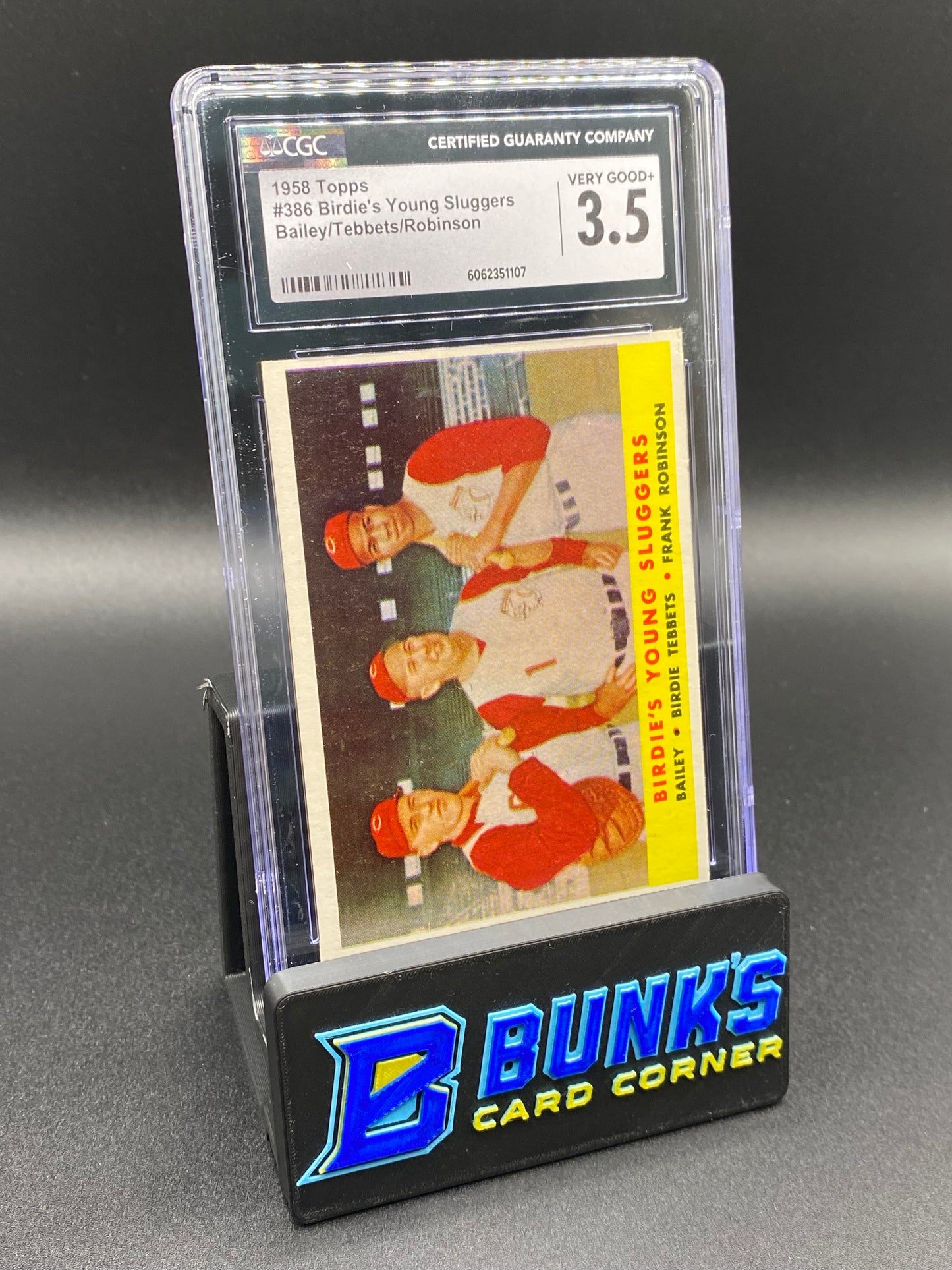 1958 Birdie's Young Sluggers Bailey/Tebbets/Robinson CGC 3.5