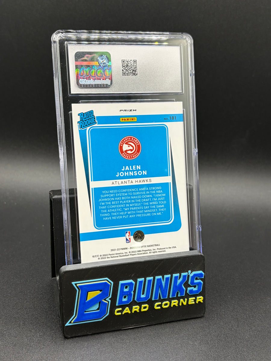 2021-22 Jalen Johnson Blue Velocity Donruss Optic CGC 10 RC