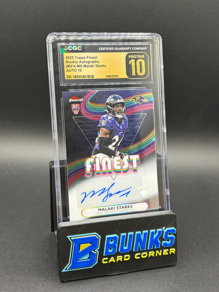 2025 Malaki Starks Rookie Auto CGC Pristine 10 RC Auto 10