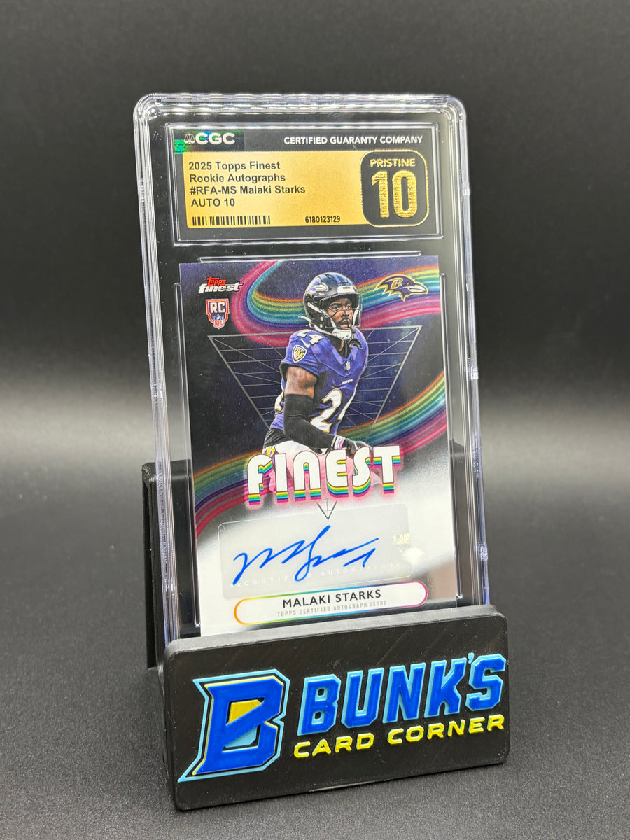 2025 Malaki Starks Rookie Auto CGC Pristine 10 RC Auto 10