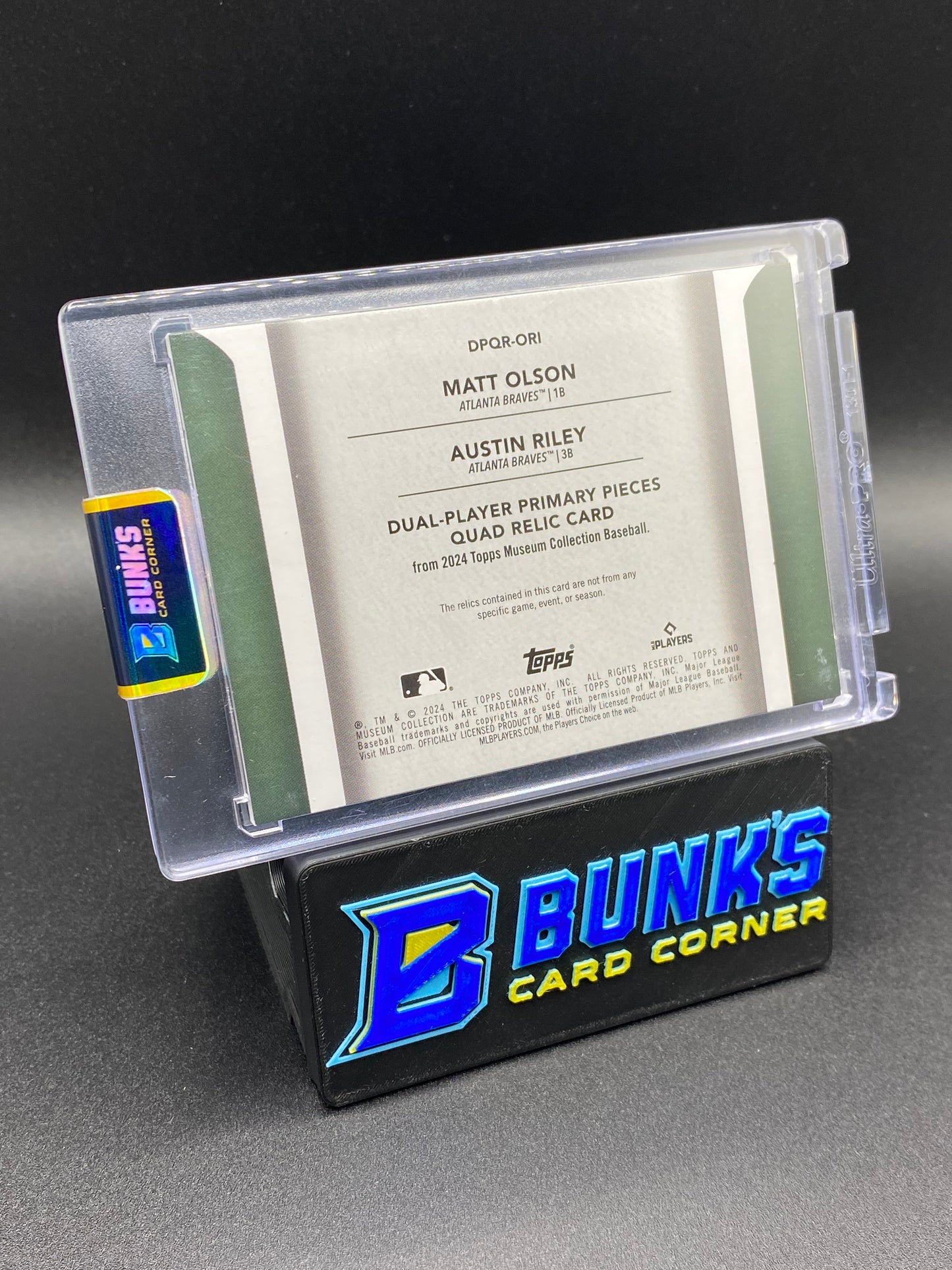 2024 Matt Olson & Austin Riley Quad Relic Card 8/20