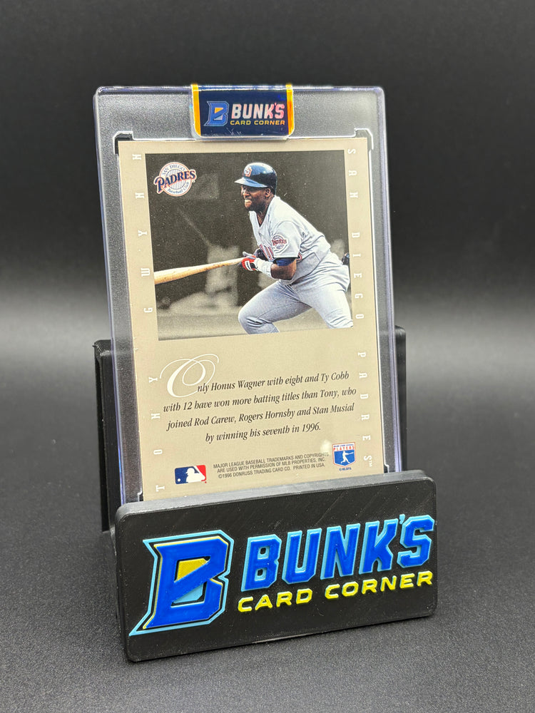 1996 Tony Gwynn Leaf Signature Extended Series Auto SP HOF
